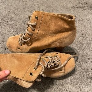 Platform brown booties